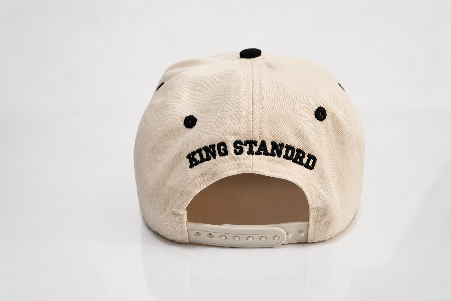 KING STANDRD Signature Crown Cap - Cream and black